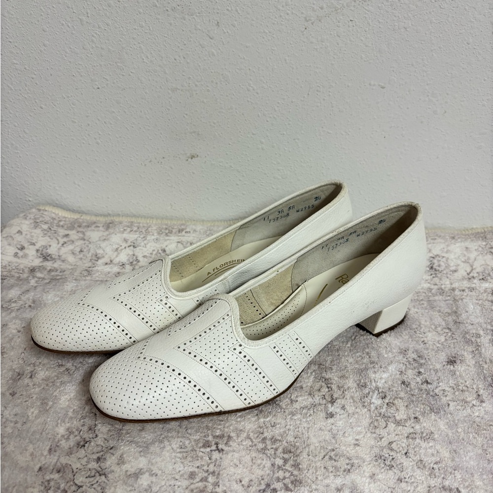 Florsheim White Leather Women's Pumps